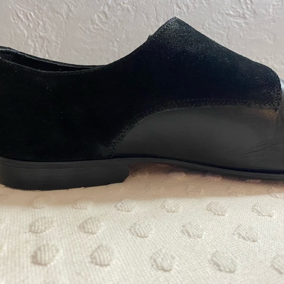 ASOS DESIGN monk shoes in black with suede leather emboss panel - Picture 9 of 15